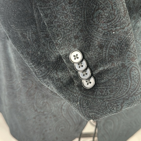 Tommy Hilfiger Velvet Paisley Blazer Sport Coat Evening Wear Lined Cotton Sz 48R - Picture 5 of 14